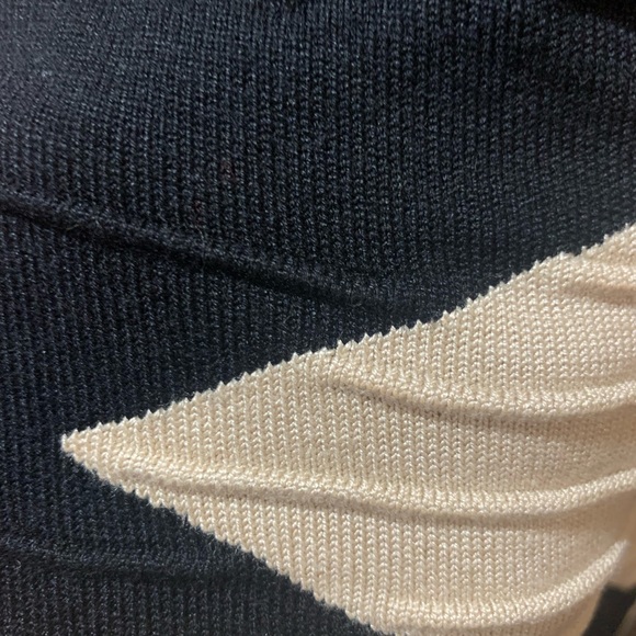 WOT “PRJCT 5750” XS black/tan body con dress. One shoulder w/cut out - Picture 6 of 6